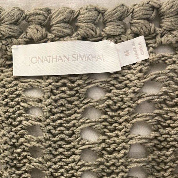 Jonathan Simkhai Nile Crochet Crop Sweater, Size M - Picture 6 of 6